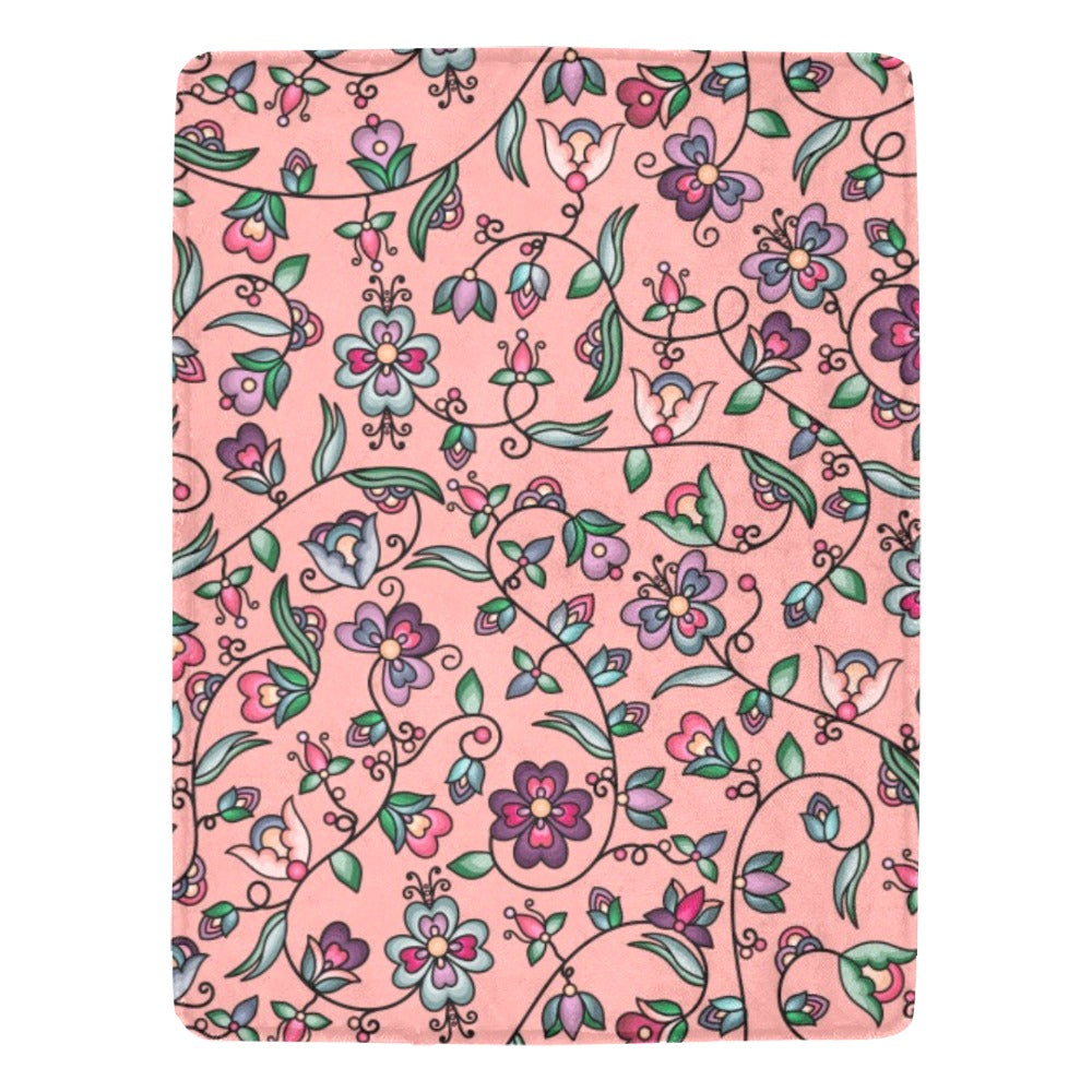 Amber Evening Garland Peach X-Large Micro Fleece Blanket