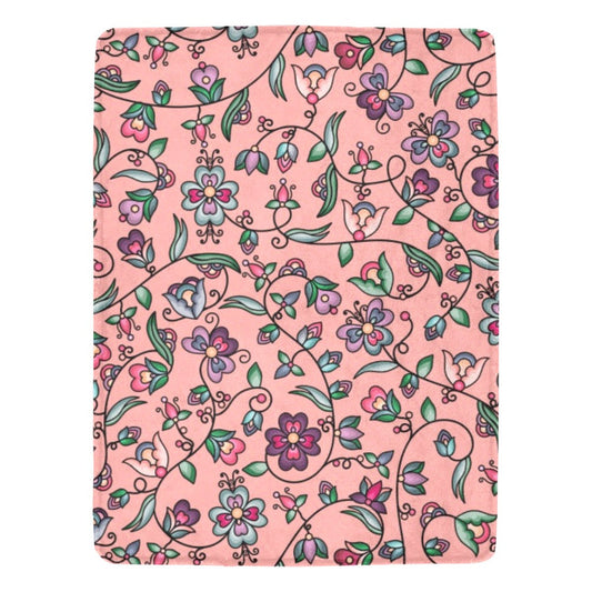 Amber Evening Garland Peach X-Large Micro Fleece Blanket