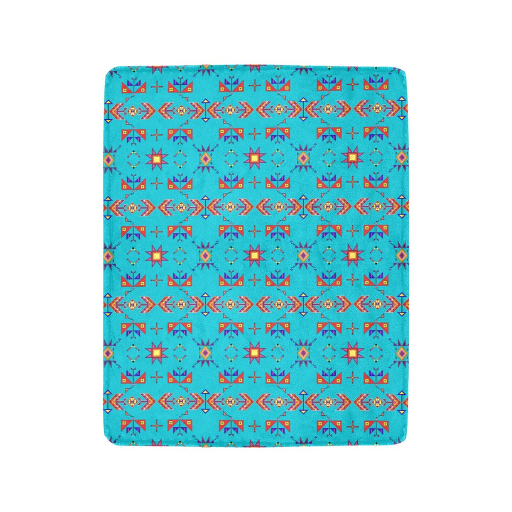 Scattered Generations Turquoise Ultra-Soft Micro Fleece Blanket 40"x50"
