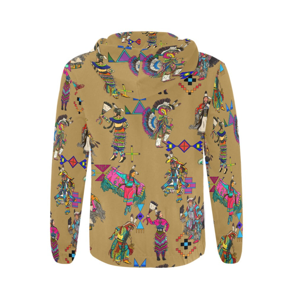 Grand Entry Dancers Earth Men's Zipper Hoodie