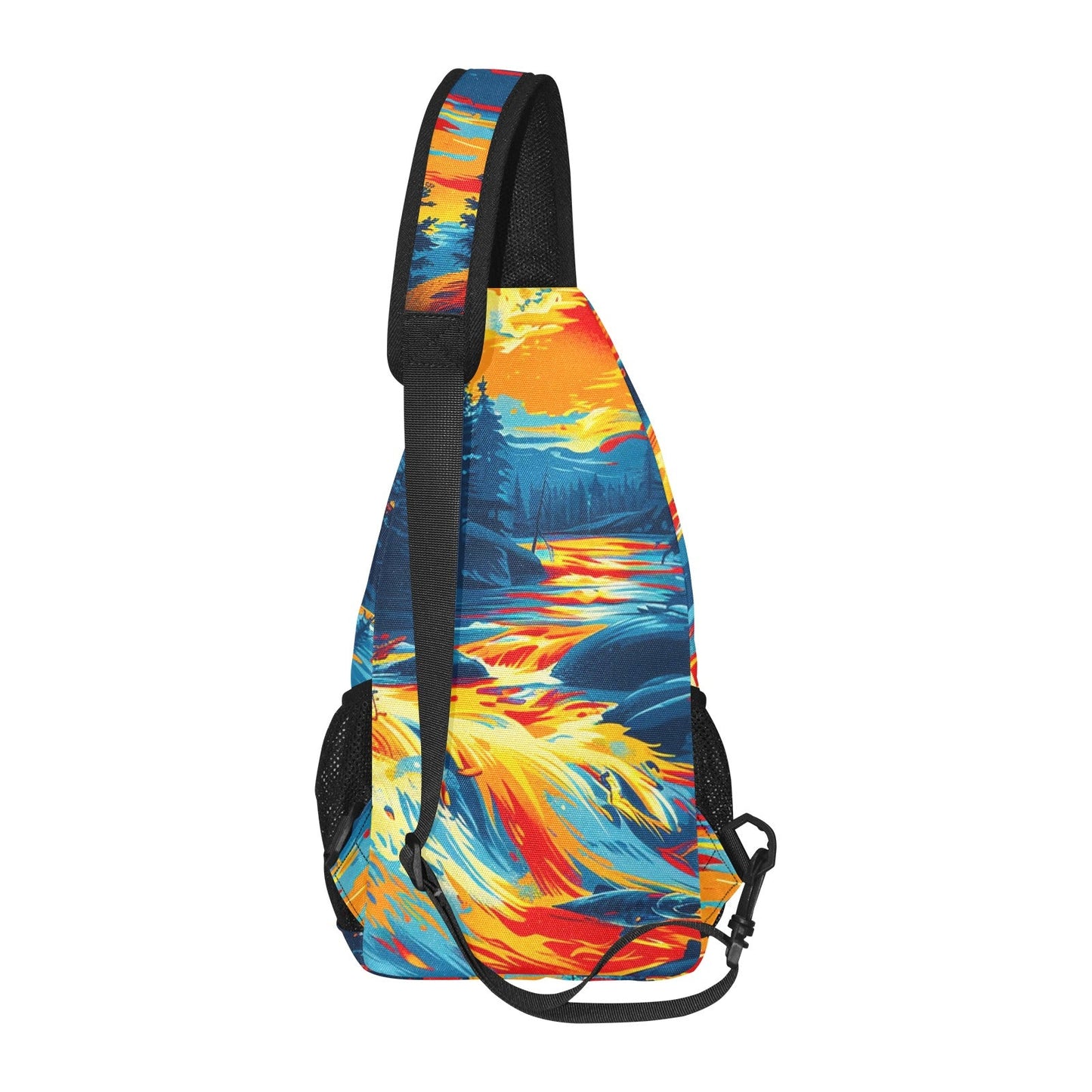 Fishing Bear Chest Bag