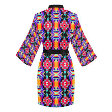 Load image into Gallery viewer, Fancy Bustle Long Sleeve Kimono Robe Long Sleeve Kimono Robe e-joyer 
