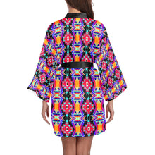 Load image into Gallery viewer, Fancy Bustle Long Sleeve Kimono Robe Long Sleeve Kimono Robe e-joyer 
