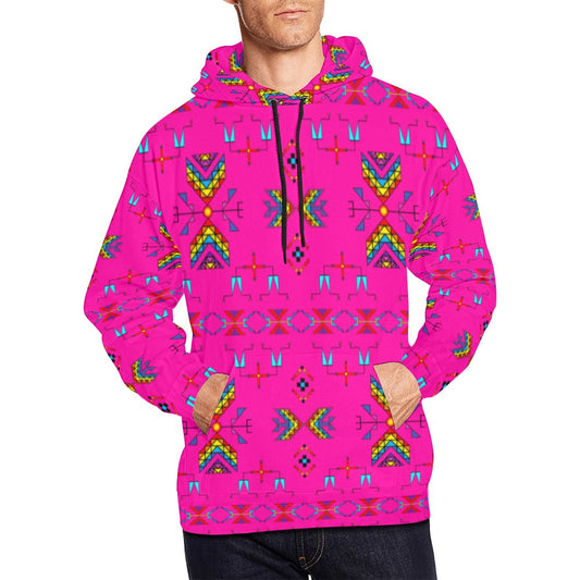 Rainy Chief Rainbow Hot Pink Hoodie for Men