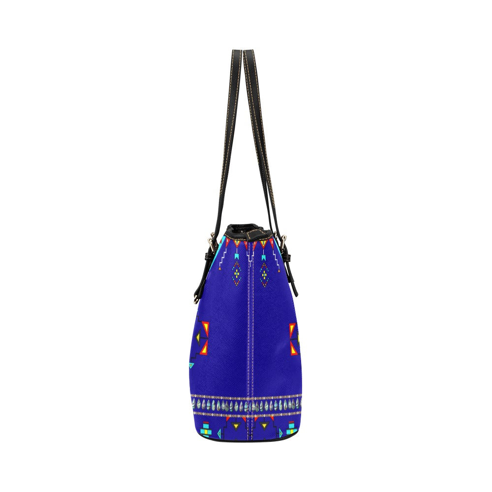Sentinel of the Plains Navy Leather Tote