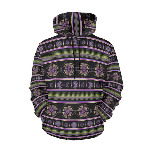 Evening Feather Wheel  Hoodie for Women