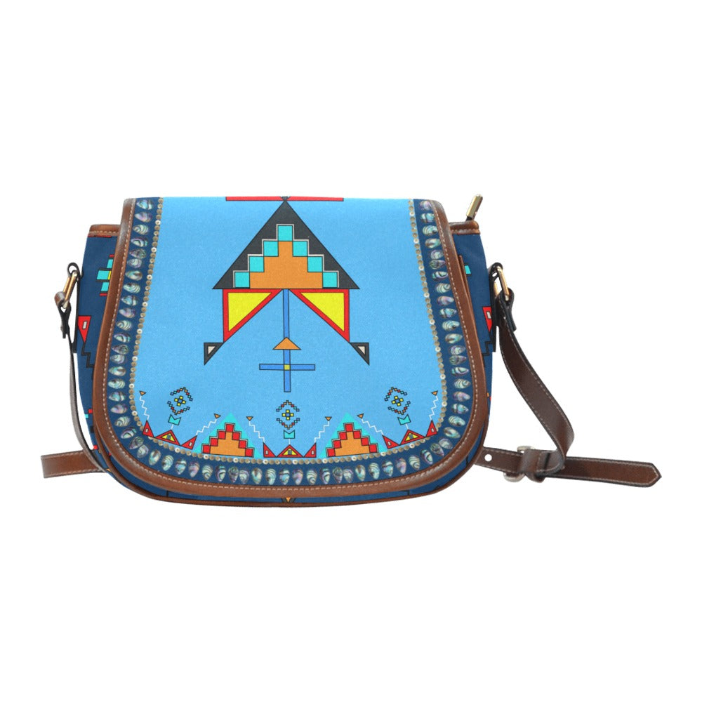 Sentinel of the Plains Saddle Bag/Large - Turquoise