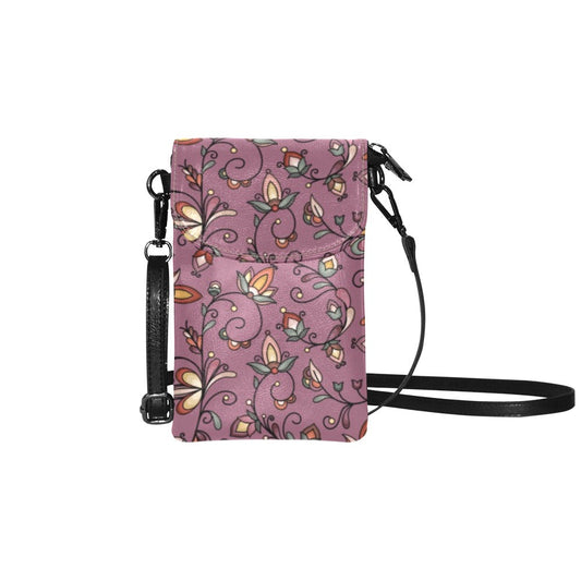 Burnt Sky Petals Magenta Small Cell Phone Purse