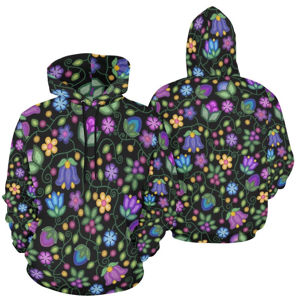 Bloom Uplift Black Hoodie for Women