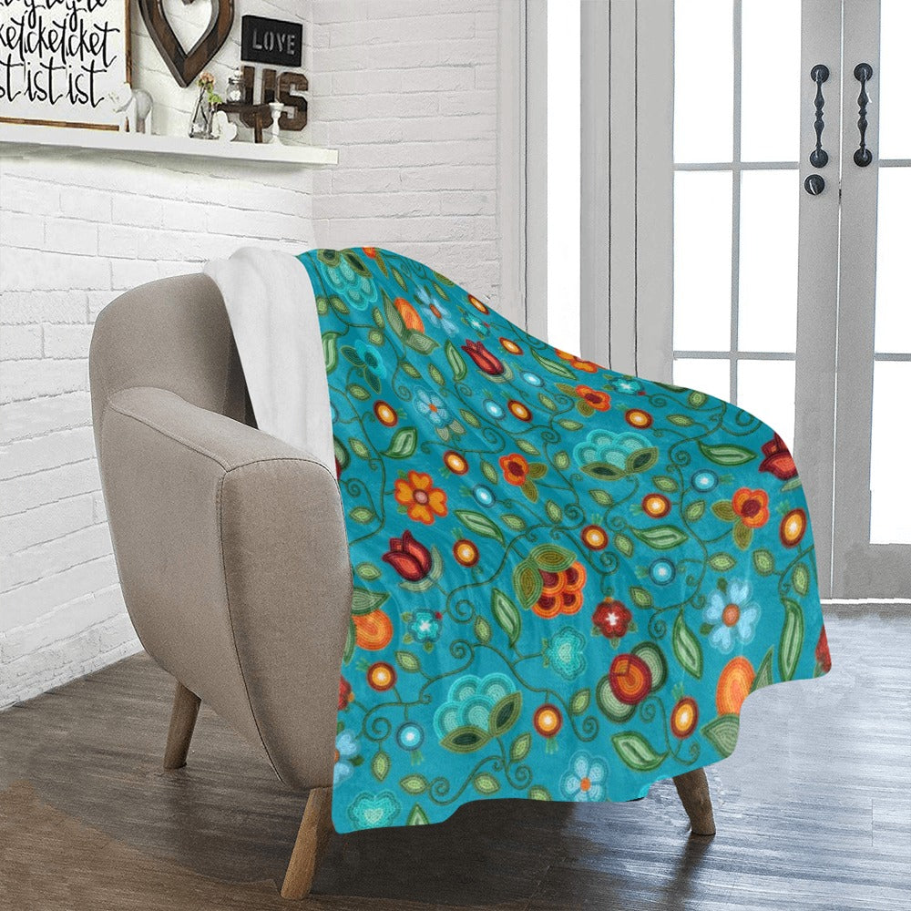 Prairie Fire Petals Ocean Ultra-Soft Micro Fleece Blanket 40"x50"
