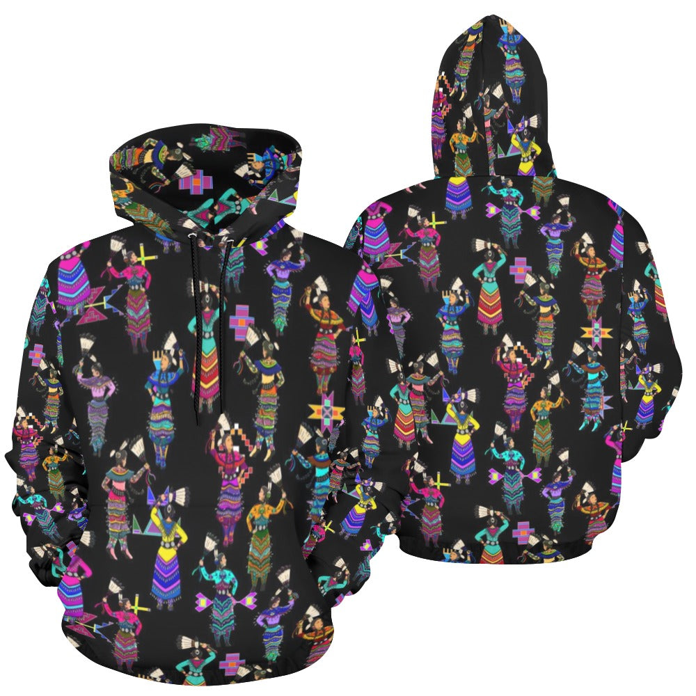 Women's Jingle Dancers Black Hoodie for Women