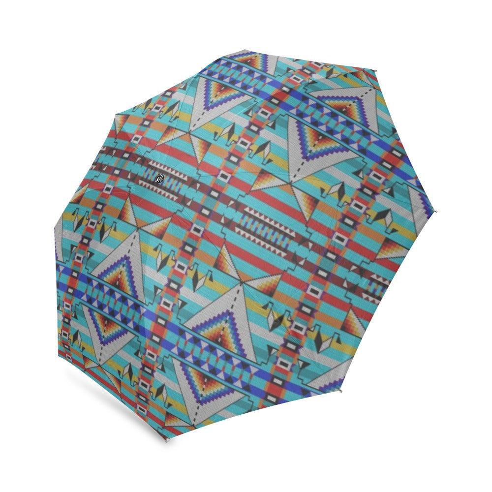 Medicine Blessing Turquoise Foldable Umbrella