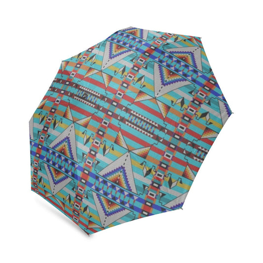 Medicine Blessing Turquoise Foldable Umbrella