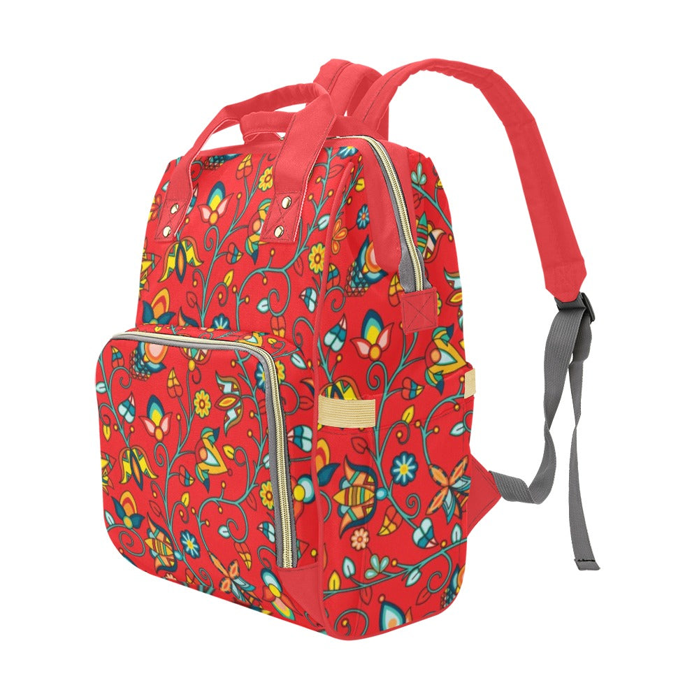 Thorny Path Red Multi-Function Diaper Backpack