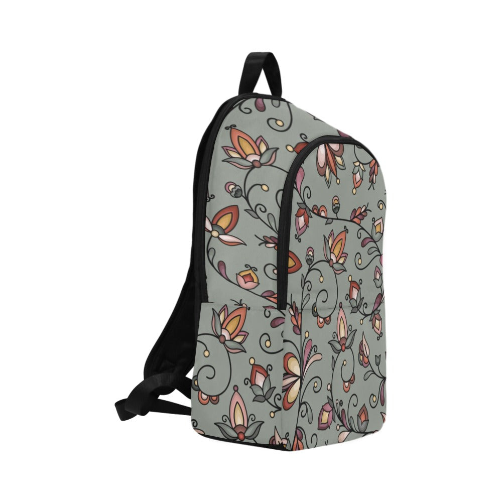 Burnt Sky Petals Green Backpack