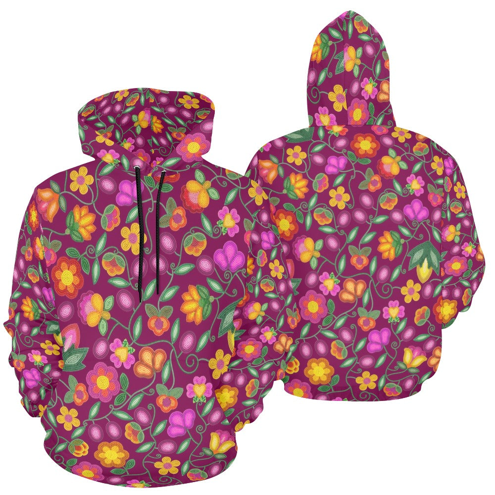 Boreal Bounty Dark Magenta Hoodie for Men