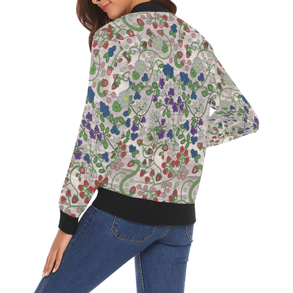 Grandmother Stories Bright Birch Bomber Jacket for Women