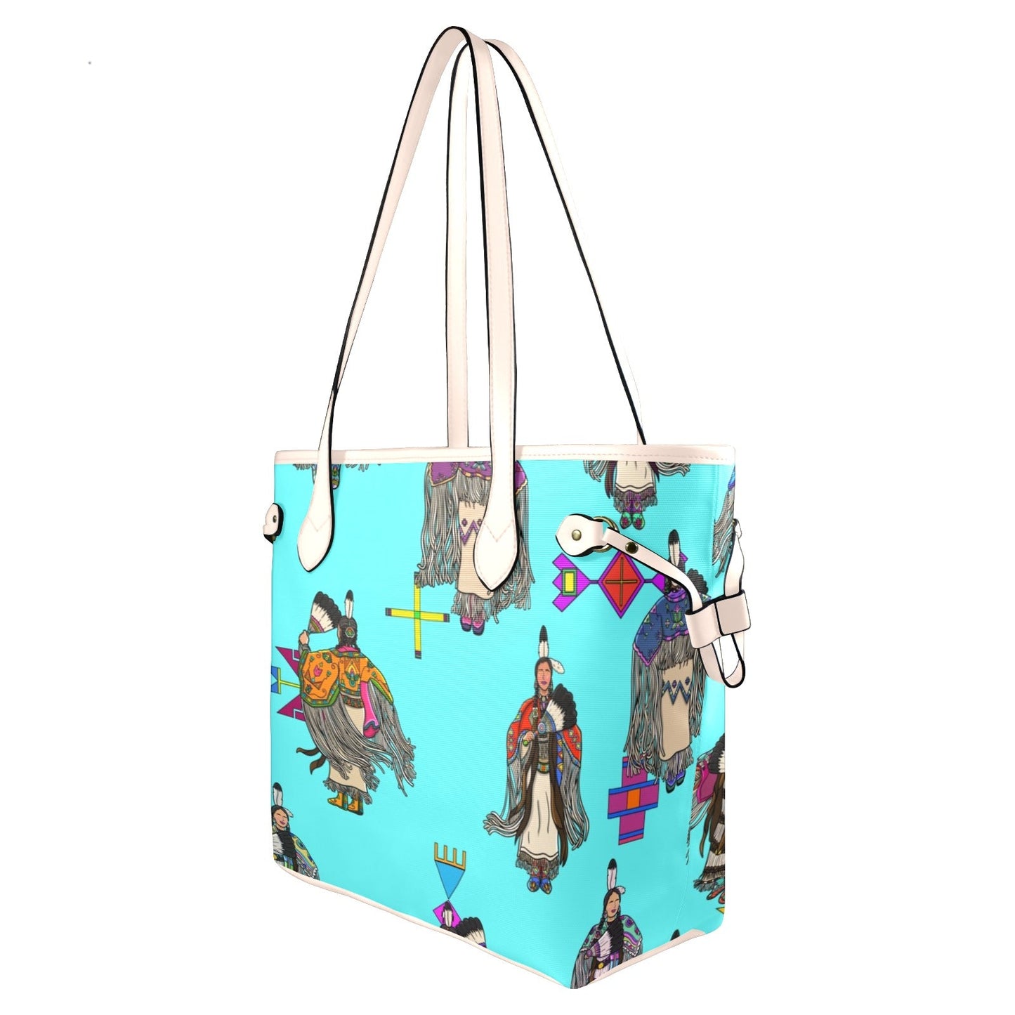 Women's Tradish Dancers Turquoise Clover Canvas Tote Bag