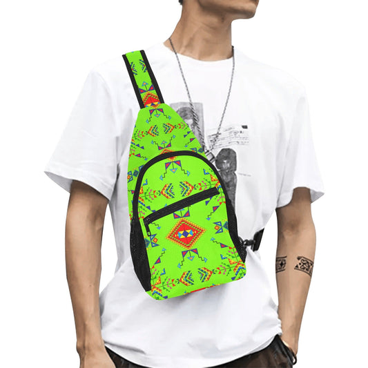Buffalo Jump Neon Green Chest Bag