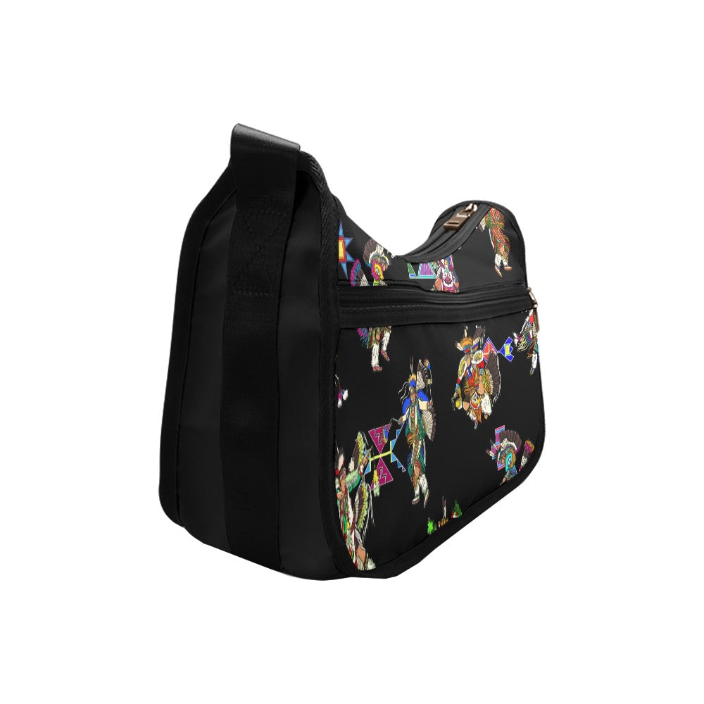 Men's Fancy Dancer Black Crossbody Bag