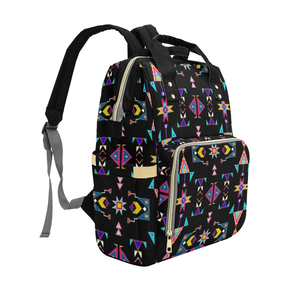 Enemy Territory Black Multi-Function Diaper Backpack