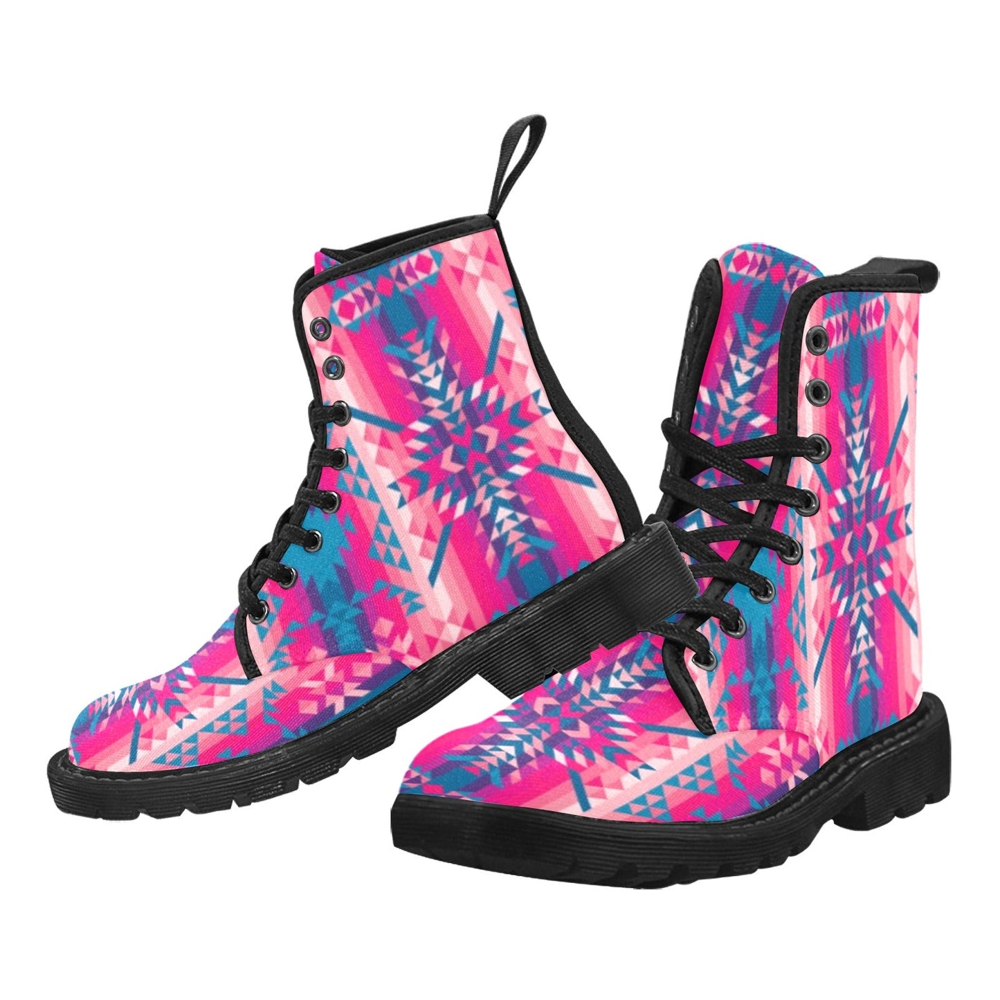 Desert Geo Blue Boots