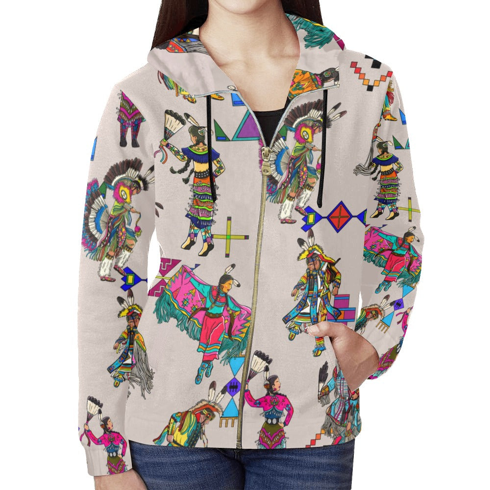 Grand Entry Dancers Muslin Full Zip Hoodie for Women