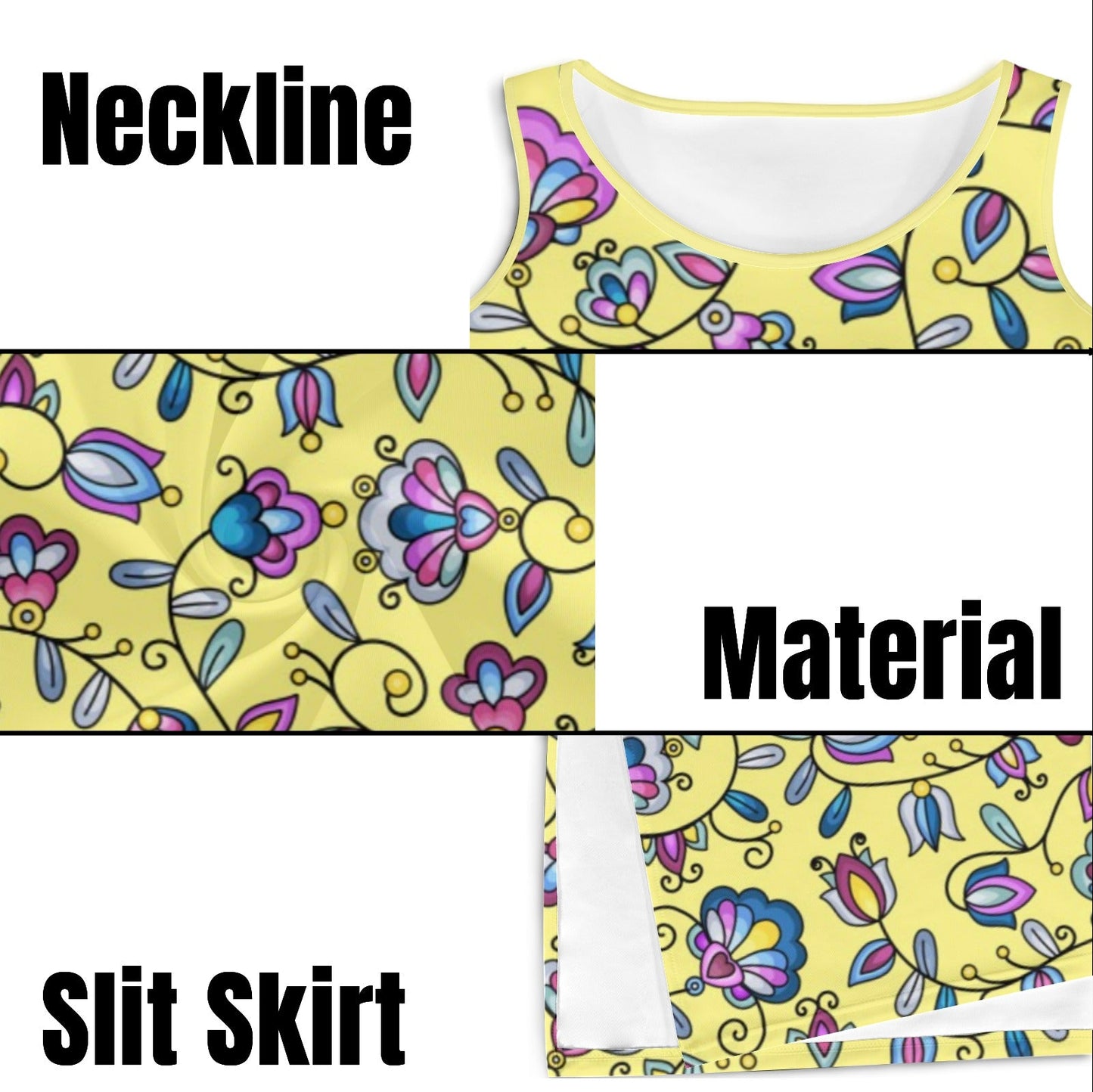 Autumn Bundle Blessing Yellow Phaedra Sleeveless Open Fork Long Dress