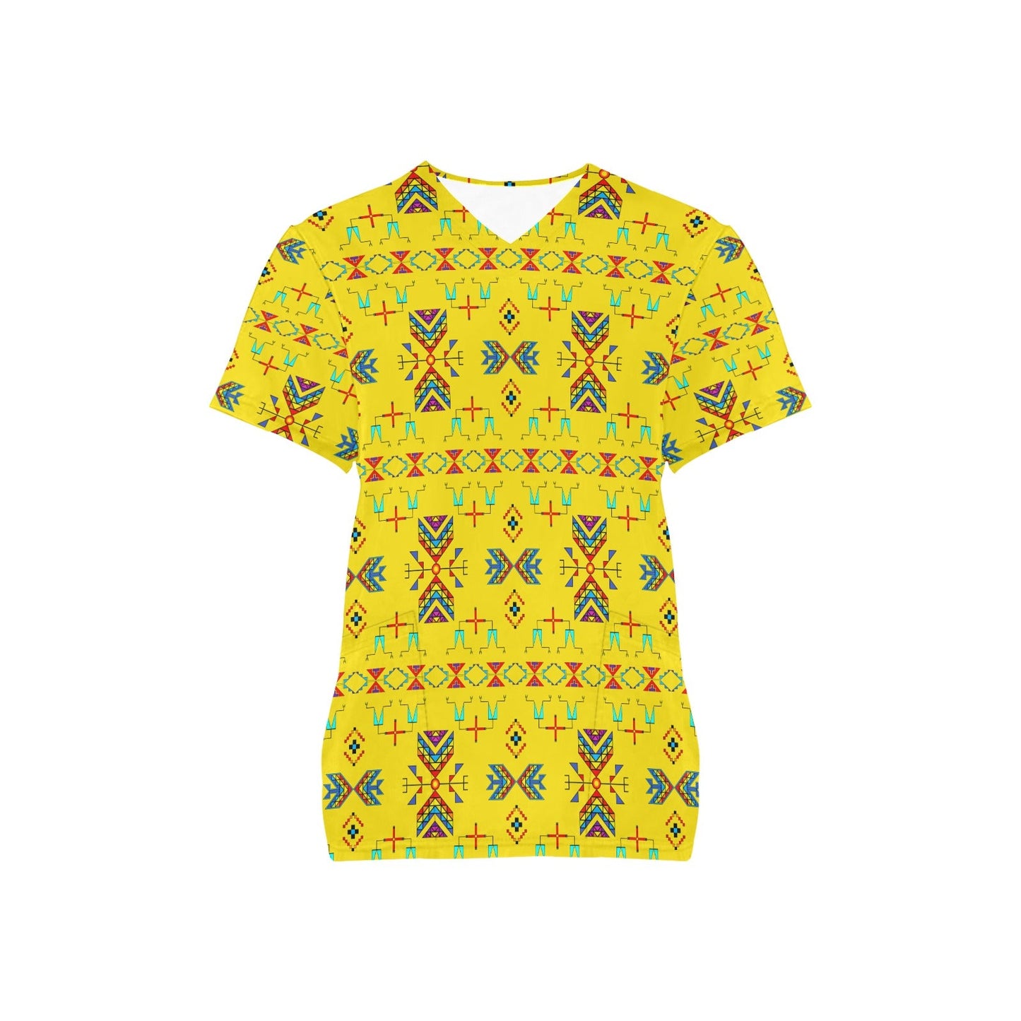 Rainbow Chief Rainbow Yellow Scrub Top
