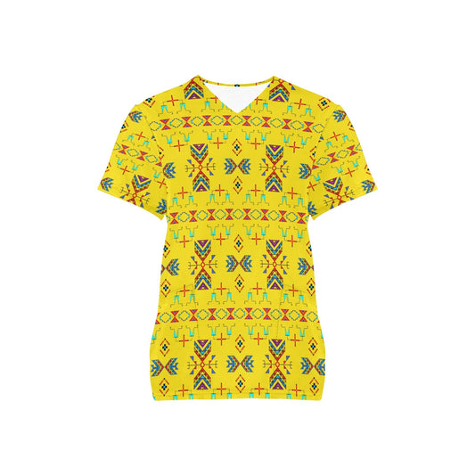 Rainbow Chief Rainbow Yellow Scrub Top