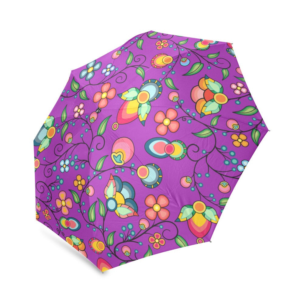 Floral Bounty Purple Foldable Umbrella