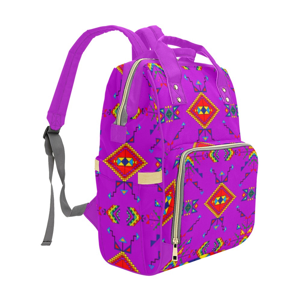 Buffalo Jump Purple Multi-Function Diaper Backpack/Diaper Bag