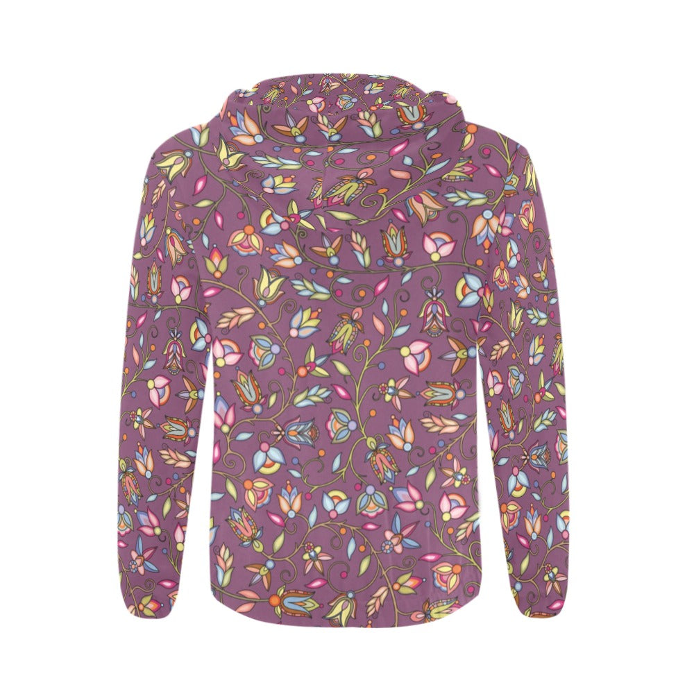 Buffalo Bloom Blush Men's Zipper Hoodie