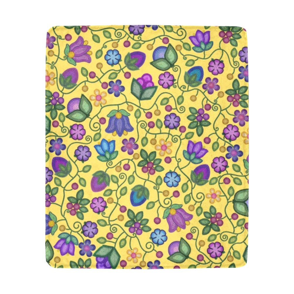 Bloom Uplift Yellow Large Micro Fleece Blanket