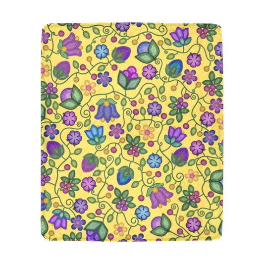 Bloom Uplift Yellow Large Micro Fleece Blanket