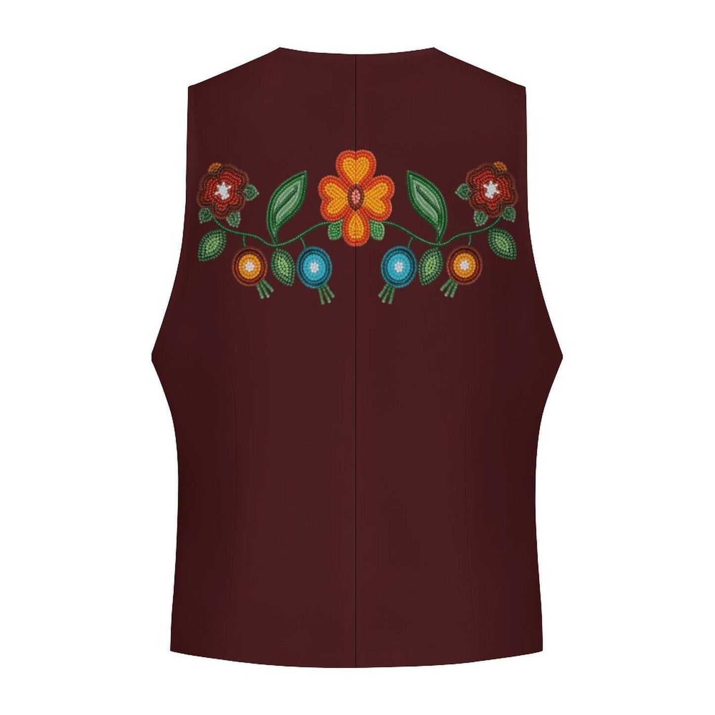 Prairie Fire Petals 1 Men's Sleeveless Suit Vest