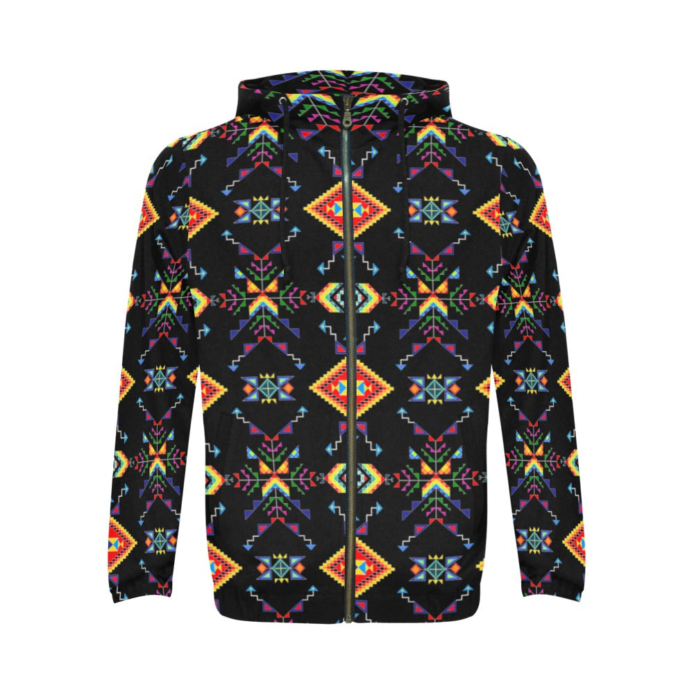 Buffalo Jump Black Men's Zipper Hoodie