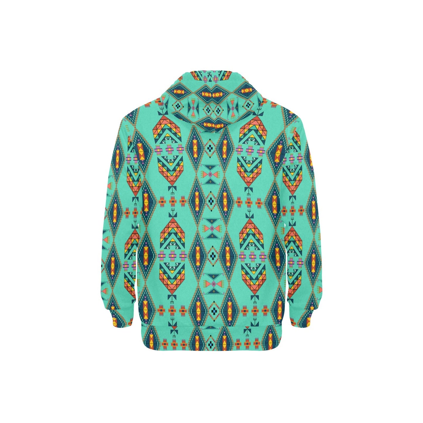 Travois Tipi Smoky Sky Men's Long Sleeve Fleece Hoodie