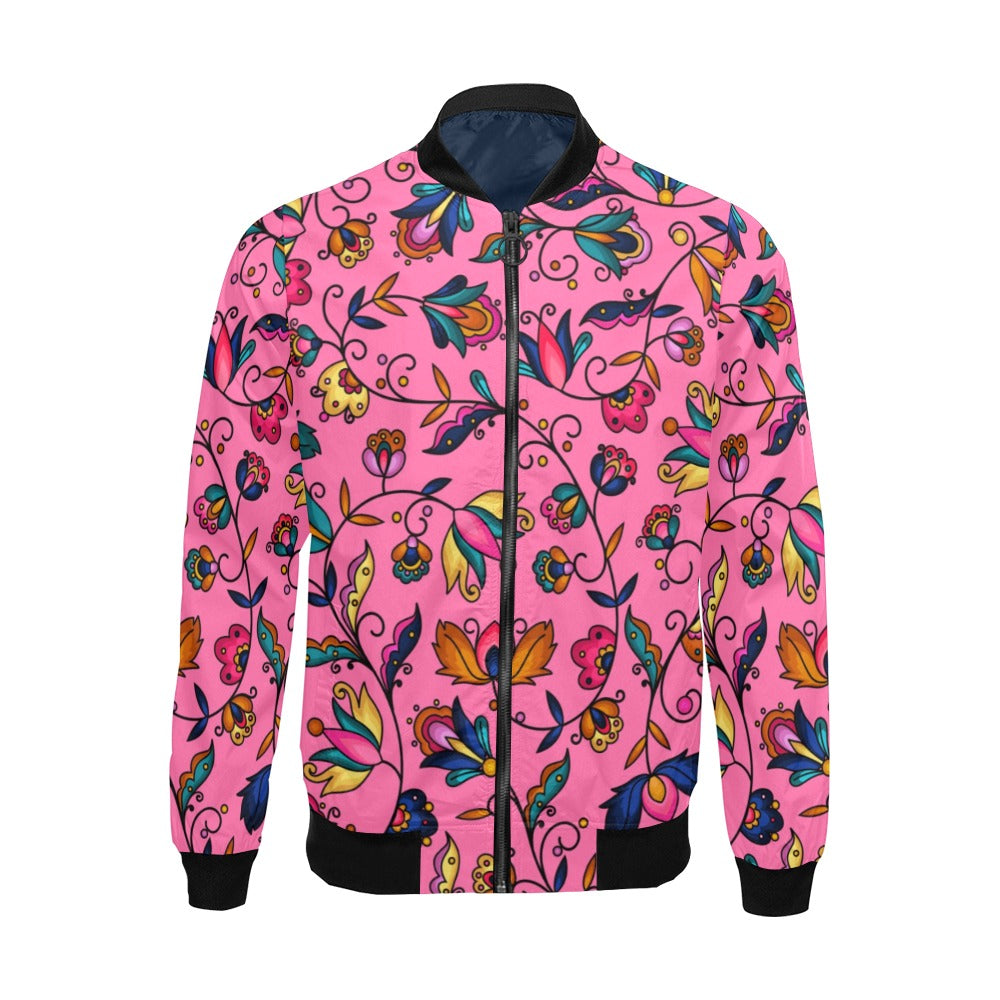 Copper Prairie Petals Pink Bomber Jacket for Men