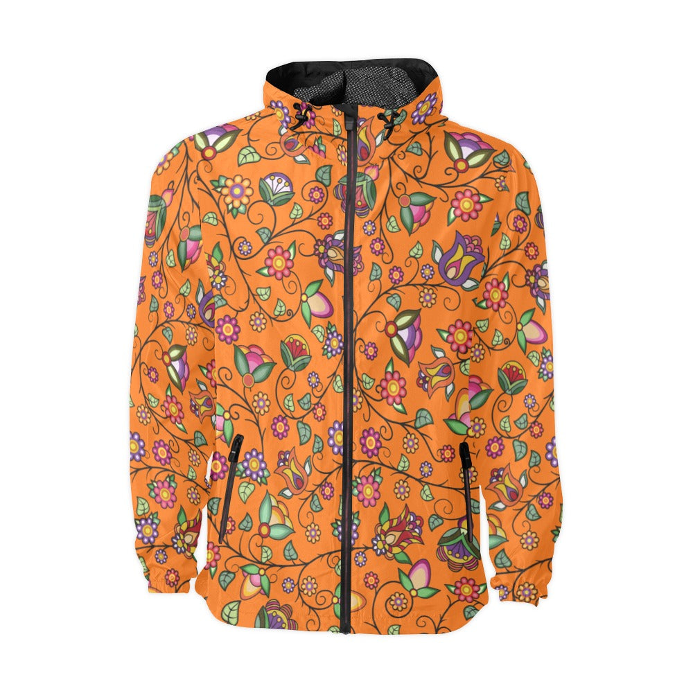 Heartbeat Petals ECM Orange Men's Windbreaker