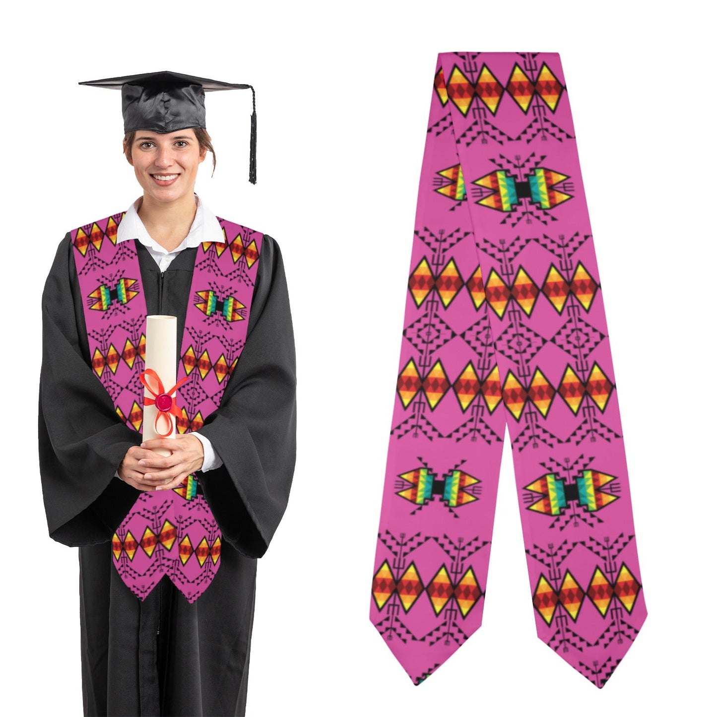 Sacred Trust Pink Graduation Stole