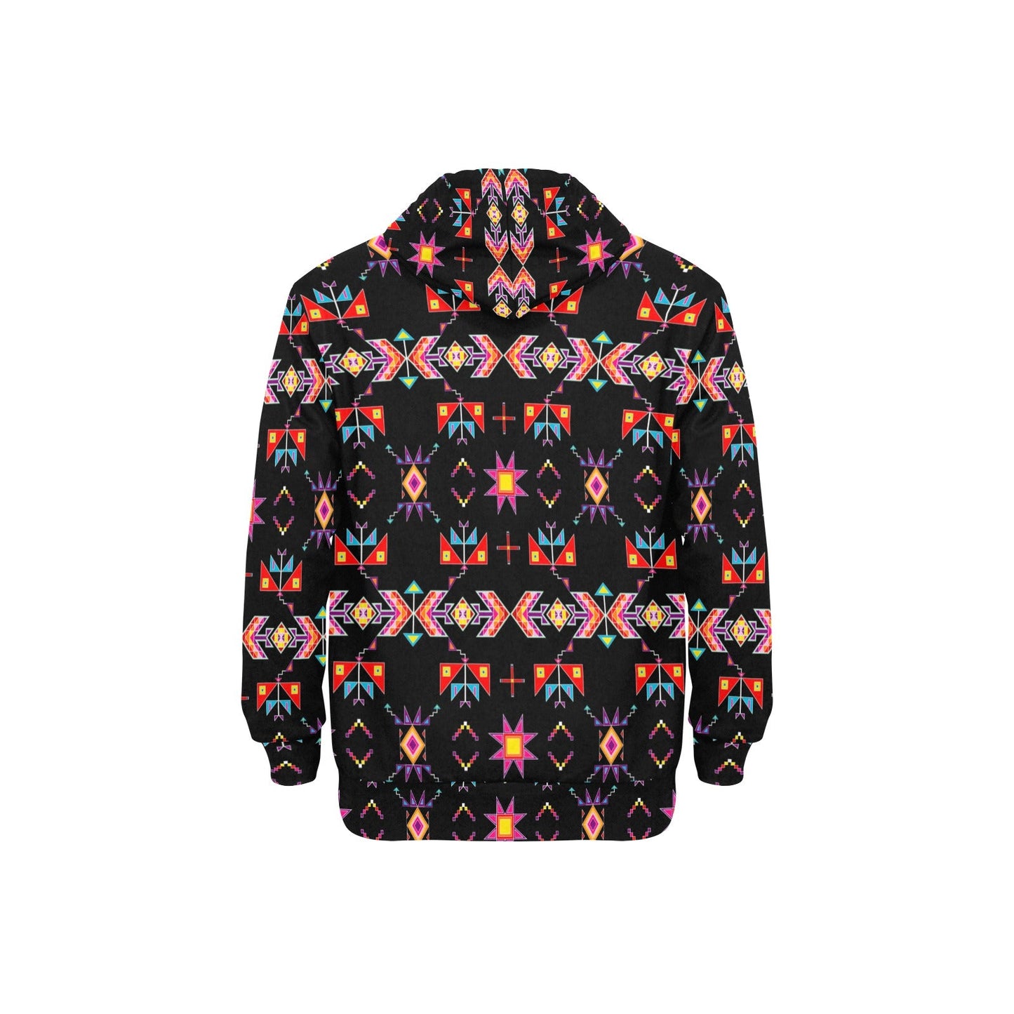 Scattered Generations Black Men's Long Sleeve Fleece Hoodie