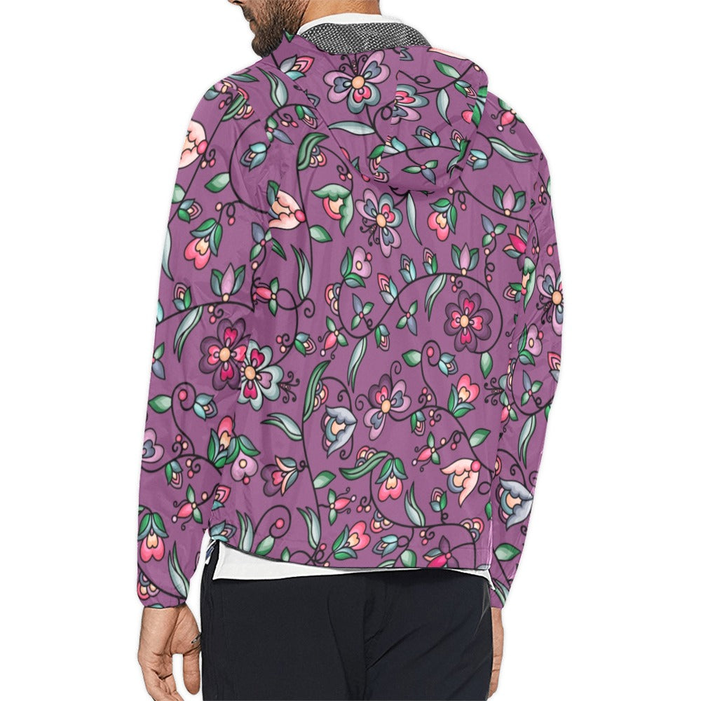 Amber Evening Garland Purple Men's Windbreaker