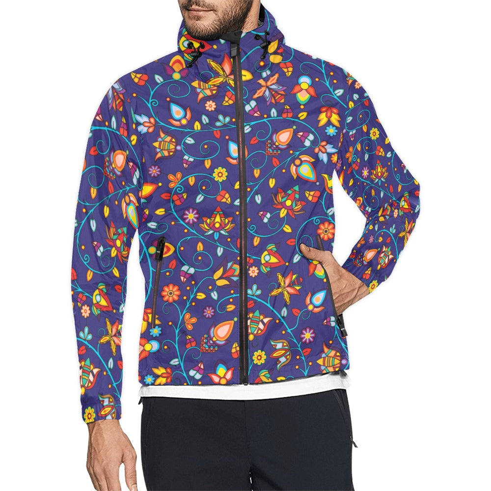 Thorny Path Blue Men's Windbreaker