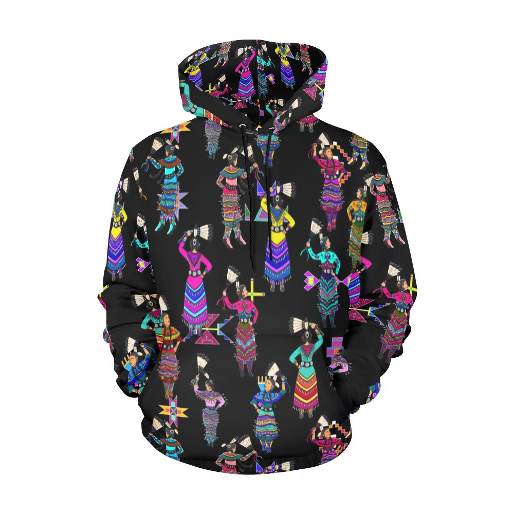Women's Jingle Dancers Black Hoodie for Men