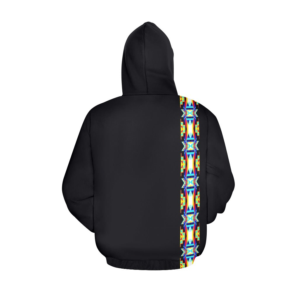 Blanket Strip Black Vert Hoodie for Men