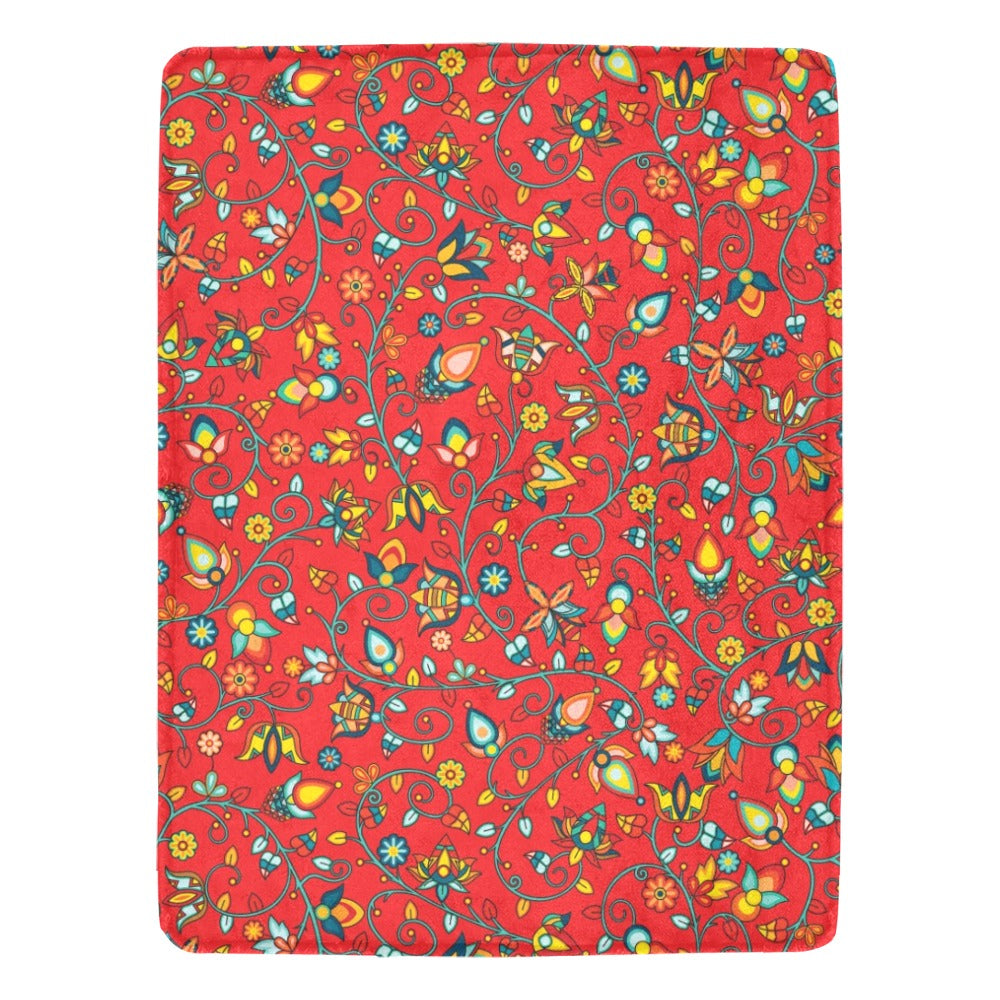 Thorny Path Red X-Large Micro Fleece Blanket