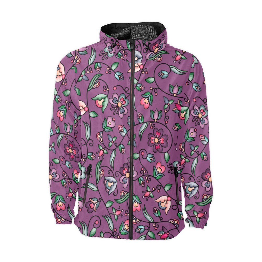 Amber Evening Garland Purple Men's Windbreaker