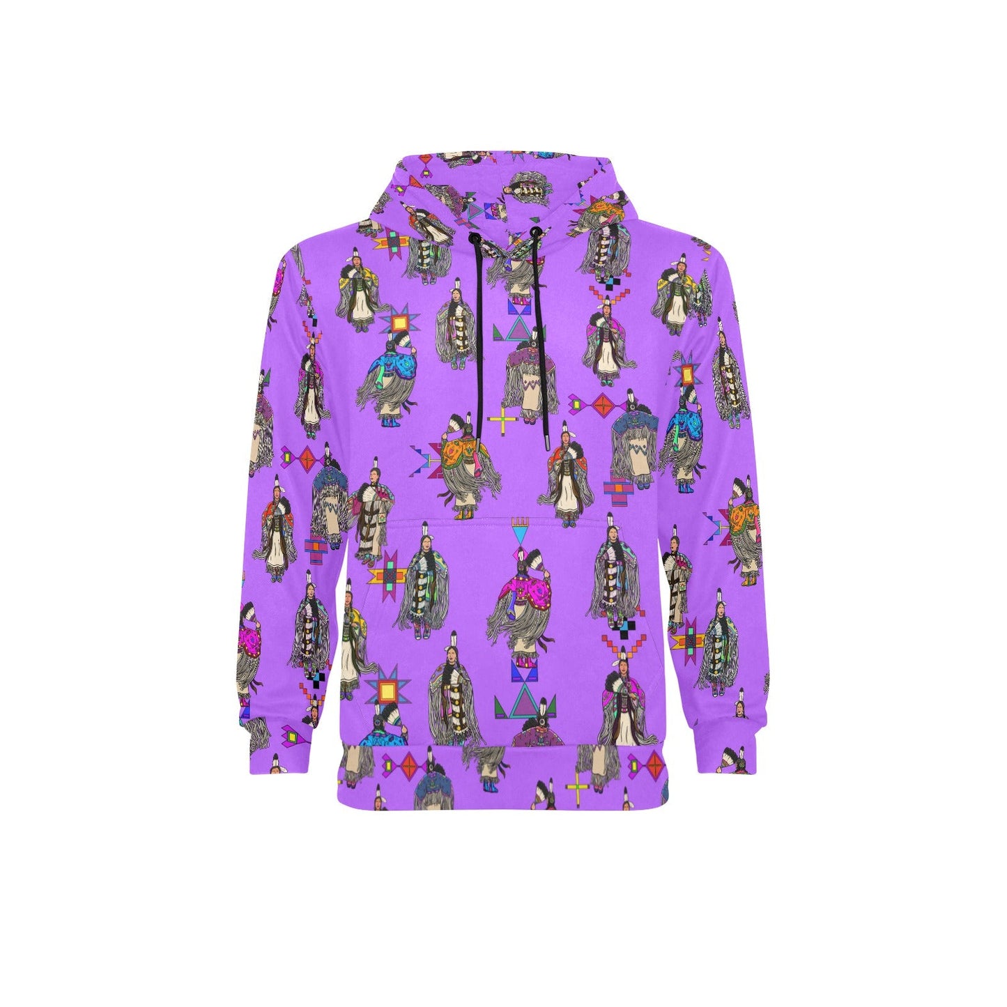 Women's Tradish Dancers Purple Men's Long Sleeve Fleece Hoodie