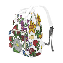 Load image into Gallery viewer, Berry Pop White Multi-Function Diaper Backpack/Diaper Bag
